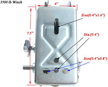 Load image into Gallery viewer, AC-DK 3500lbs Capacity Heavy Duty Hand Winch,Hand Crank Strap Gear Winch with 8m(26ft) Steel Wire, Manual Operated Two-Way Ratchet ATV Boat Trailer Marine (3500LBS)